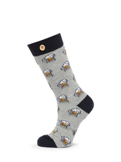 Paire De Chaussettes Leopold Zoe Cabaia Gris socks men ZOE