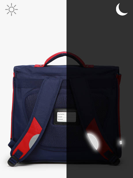 Cartable 2 Compartiments Snowball Bleu frenchie 46241 vue secondaire 5