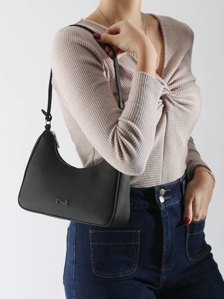 Sac Bandoulière Brasilia Cuir Nathan baume Noir n city 41 vue secondaire 1