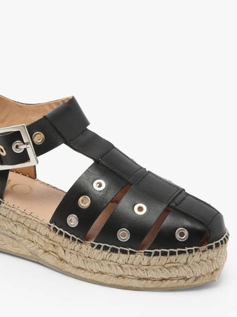 Espadrilles Talon Compensé Cherlin Gaimo Noir women CHERLIN vue secondaire 2