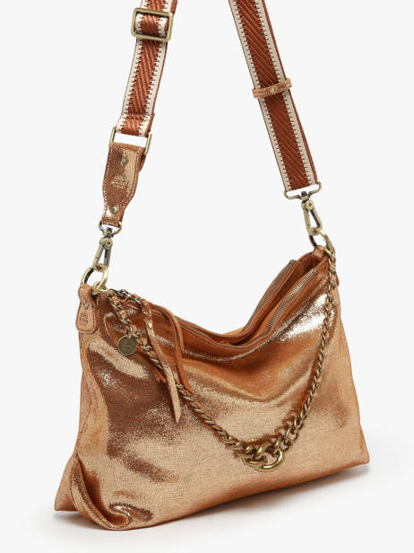 Sac Bandoulière Vintage Cuir Mila louise Marron vintage 3822RX vue secondaire 2