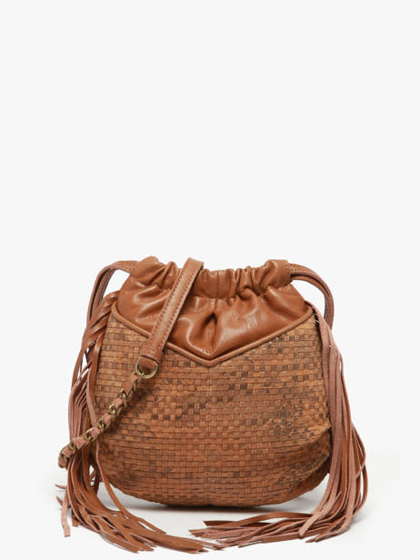 Sac Bandoulière Vintage Cuir Mila louise Marron vintage 3812WC