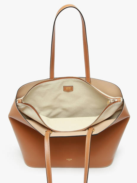 Sac Cabas Angèle Cuir Lancel Marron angele A13361 vue secondaire 3