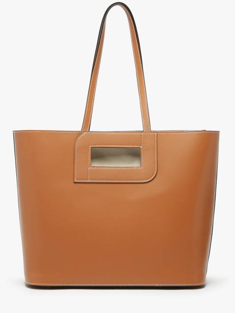 Sac Cabas Angèle Cuir Lancel Marron angele A13361 vue secondaire 4