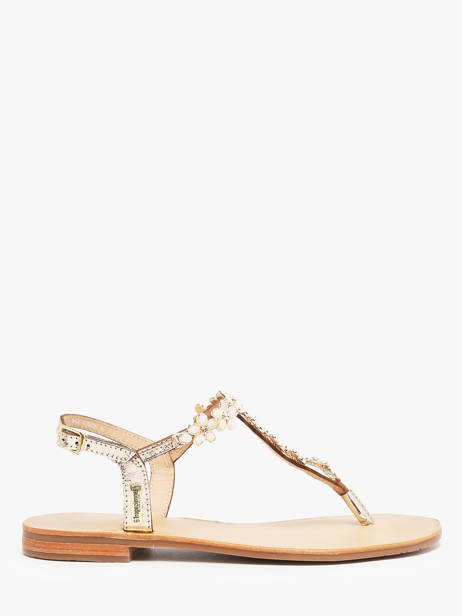 Nu-pieds En Cuir Les tropeziennes Or women HOFLEUR