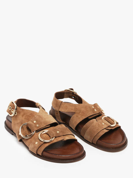 Sandales En Cuir Inuovo Marron women D51011 vue secondaire 1