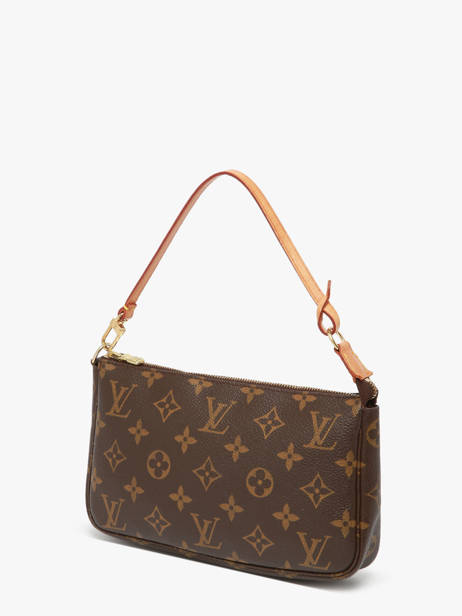 Mini-sac D'occasion Pouch Monogrammé Louis vuitton Marron second life 1363087 vue secondaire 4