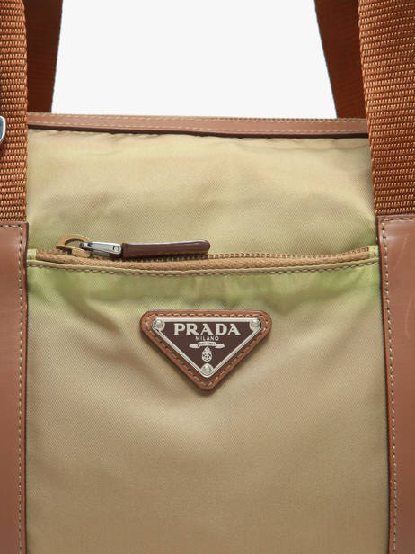 Sac à Main D'occasion Prada Tessuto Cuir Et Nylon Prada Beige second life 1210372 vue secondaire 2