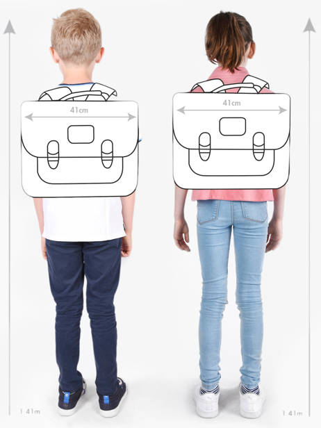 Cartable 2 Compartiments Tann's Multicolore les fantaisies f 41263 vue secondaire 1