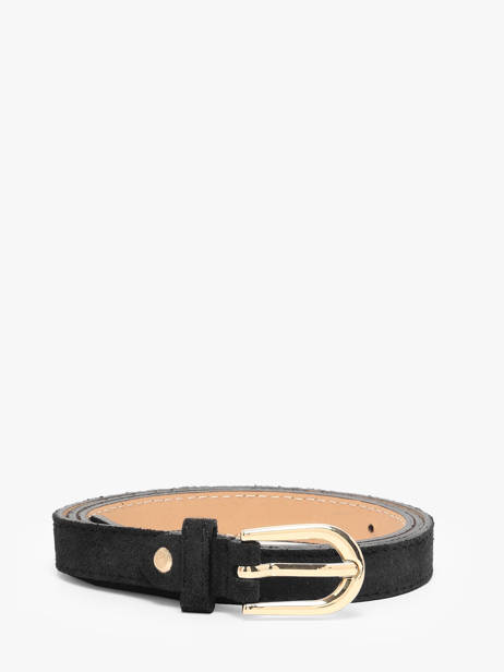 Ceinture Réglable Cuir Milano Noir velvet VE25068