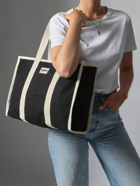 Sac Porté épaule Oscar Coton Hindbag Noir best seller OSCAR vue secondaire 1