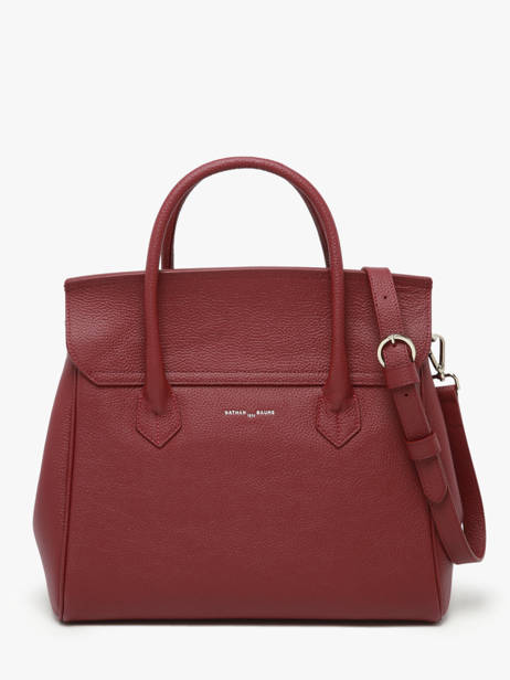 Sac à Main Clara Cuir Nathan baume Rouge nathan 2 vue secondaire 3