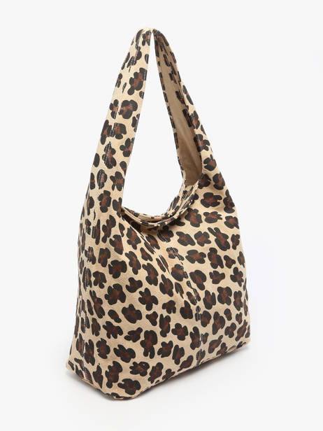 Sac Porté épaule Velvet Leopardo Cuir Milano Beige velvet leopardo VL25065 vue secondaire 2