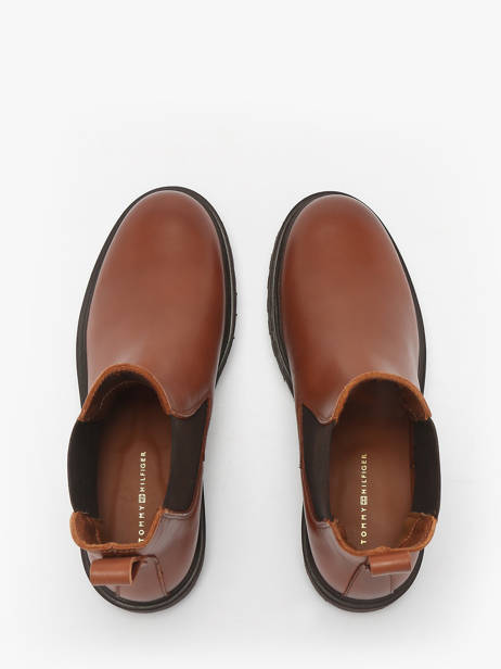 Chelsea Boots En Cuir Tommy hilfiger Marron women 8766BDS vue secondaire 4