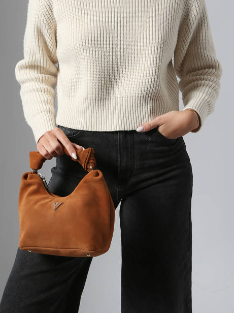 Sac à Main Isotta Aspect Daim Guess Marron isotta SG966001 vue secondaire 1