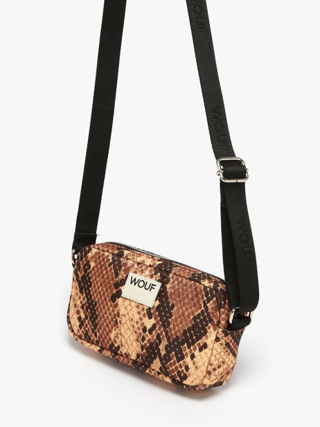 Sac Bandoulière Boa Polyester Recyclé Wouf Marron boa BM250016 vue secondaire 1