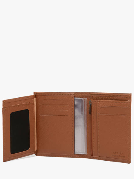 Portefeuille Porte-monnaie Madras Cuir Etrier Marron madras EMAD5016 vue secondaire 2