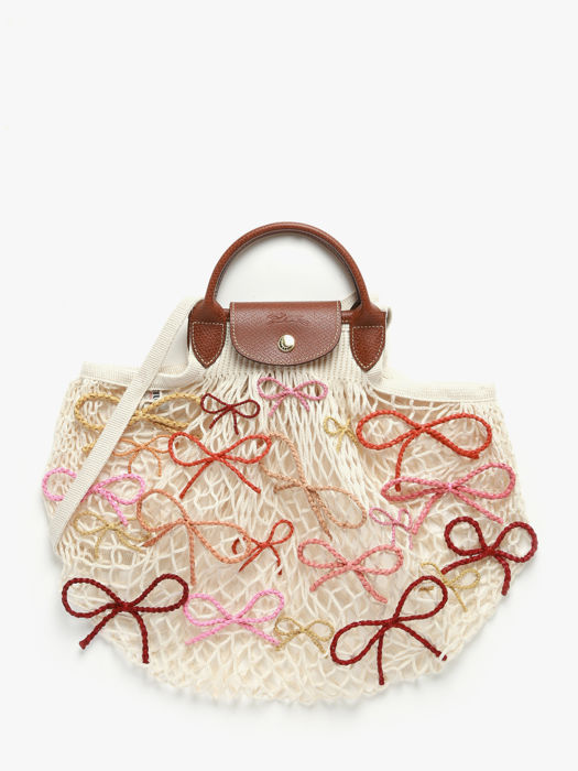 Longchamp Le pliage filet raphia Besaces Beige
