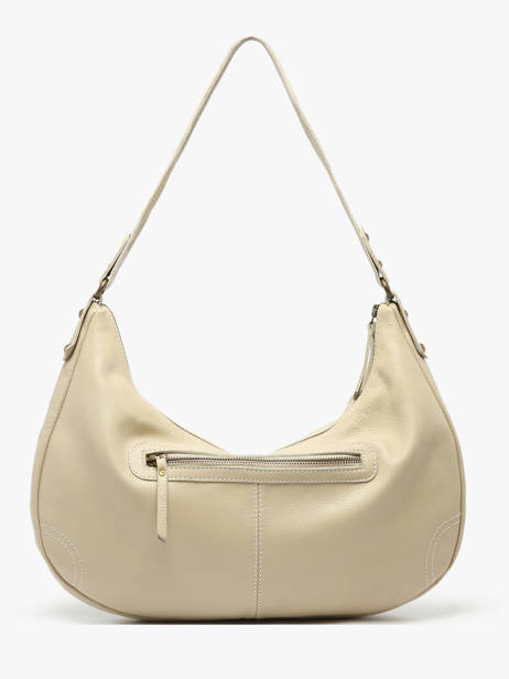 Sac Porté épaule Seam Cuir Basilic pepper Beige seam BSEA04 vue secondaire 4