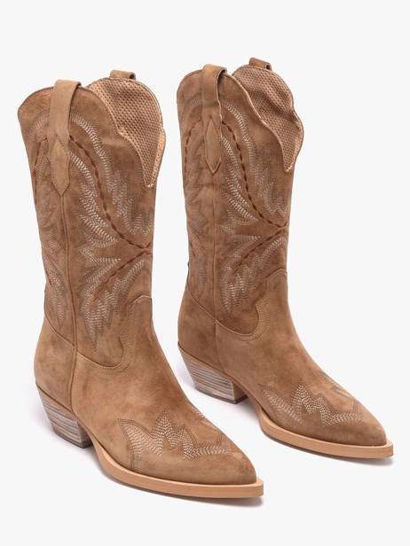 Santiags En Cuir Alpe Marron women 52171101 vue secondaire 1