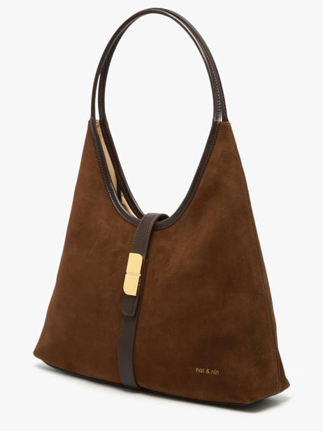 Sac Porté épaule Vintage Cuir Nat et nin Marron vintage ROMEO vue secondaire 2
