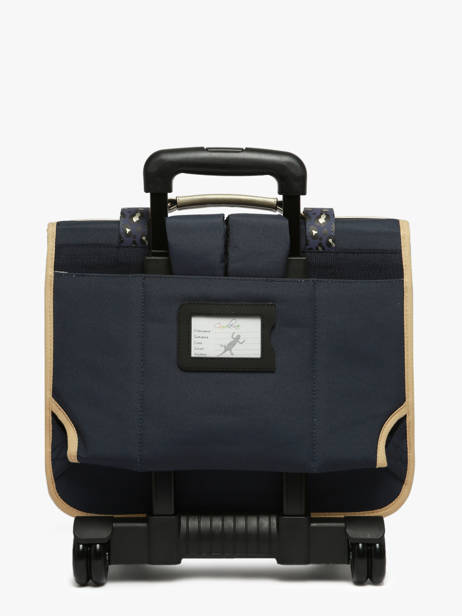 Cartable à Roulettes 2 Compartiments Cameleon Bleu vintage fantasy PBVGCR38 vue secondaire 5