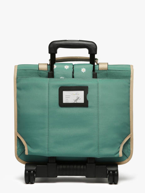 Cartable à Roulettes 3 Compartiments Cameleon Vert vintage fantasy PBVGCR41 vue secondaire 5