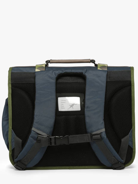 Cartable 3 Compartiments Cameleon Bleu vintage urban PBVBCA41 vue secondaire 4