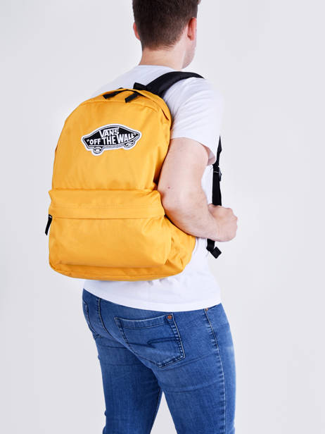 Sac à Dos 1 Compartiment Vans Jaune backpack VN0A3UI6 vue secondaire 2