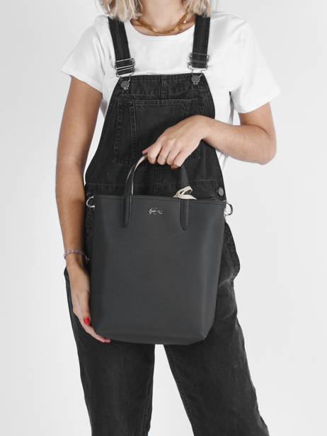 Sac Cabas A4 Reversible Anna Lacoste Noir anna NF2991AA vue secondaire 1